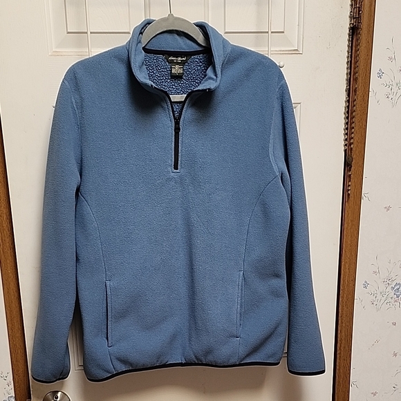Eddie Bauer Blue Fleece Sweater - Picture 3 of 10